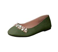 Zapatos planos versátiles de Suela blanda sin Cordones para exportación (Green-2, 41)