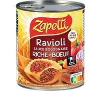 Zapetti - Ravioli salsa bolognese ricca in legno da 800 g, set da 4 - Spedizione rapida in Francia - Prezzo per confezione