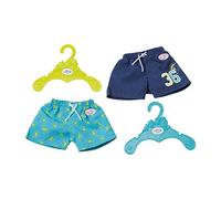 Zapf Baby Born Swimshorts Collection Abbigliamento da Bagno per Bambole, 3 Pezzi, Multicolore, 43 cm, Ragazza, 43 cm, Colori Assortiti