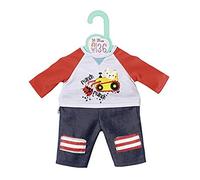 Zapf Creation 870587 Dolly Moda - Pantaloni e Felpa, 36 cm, Colore: Rosso/Grigio/Blu