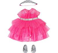 BABY born Set Principessa 43 cm – vestito rosa in tulle, corona e scarpette glitterate