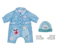 BABY born Deluxe Completino di Jeans - Per bambole da 43 cm - Include tutina, cappello e scarpe - Facile per le mani piccole - Promuove empatia e abilità sociali - Età: 3+ anni