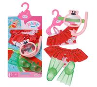 BABY born Set snorkeling con bikini, occhiali da sub e pinne per bambole da 43 cm, 836996 Zapf Creation