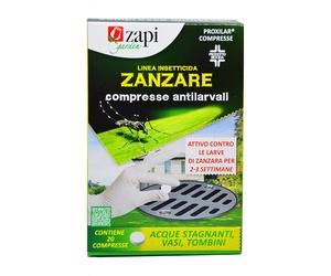 Zapi Garden Compresse Antilarvali Zanzare 20 Pezzi per Acque Stagnanti, Tombini, Vasi e Sottovasi