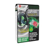 Zapi Garden | Zapi-RAT Matrix Blocco, Topicida, Esca Rodenticida in Blocco con Foro, Appetibile per Topi e Ratti, Astuccio 200g, 10 bustine 20g Cad.
