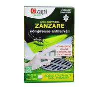 ZAPI | Zanzare Insetticida Larvicida, Insetticida in Compresse a Rilascio Immediato, Attivo per 2-3 Settimane, 20 Compresse