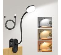 ZAPLIT 61 LED Lampada da Lettura a Clip Ricaricabile USB-C - 3 Temperature Colore & 10 Luminosità, 2000mAh, Collo Flessibile 40cm, per Camera da Letto, Scrivania e Campeggio