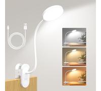ZAPLIT 97 LED Lampada da Lettura a Clip Ricaricabile USB-C - 3 Temperature Colore & 10 Luminosità, 2000mAh, Collo Flessibile 40cm, per Camera da Letto, Scrivania e Campeggio