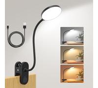 ZAPLIT 97 LED Lampada da Lettura a Clip Ricaricabile USB-C - 3 Temperature Colore & 10 Luminosità, 2000mAh, Collo Flessibile 40cm, per Camera da Letto, Scrivania e Campeggio