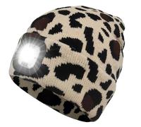 ZAPLIT Berretto a LED Ricaricabile USB, Frontale Senza Mani con 3 Modalità Luce, Cappello Caldo per Campeggio, Corsa, passeggiate col Cane - Uomo, Papà, Teenager