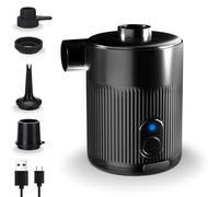 ZAPLIT Pompa ad aria elettrica portatile 2 in 1, gonfiaggio e sgonfiaggio rapido, con ugello esteso e flusso d'aria stabile, 4 ugelli + borsa per materassini e piscina