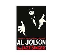 ZAPORA AL JOLSON - Poster su tela con la cantante jazz, decorazione artistica da parete per soggiorno, camera da letto, senza cornice, 20 x 30 cm