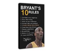 ZAPORA Kobe Bryant - Poster in tela per camera da letto, motivo: paesaggio sportivo, decorazione per ufficio, camera da letto, regalo, 40 x 60 cm