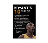 ZAPORA Kobe Bryant - Poster su tela, decorazione artistica da parete per soggiorno, camera da letto, senza cornice, 30 x 45 cm