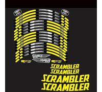 ZAPORA Monopattino Adesivi per Ruote Moto Adesivi per Ruote Riflettenti Decalcomanie Cerchi per D&ucati per Scrambler 400 800 1100 Adesivo Bordo(Color7)