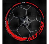 ZAPORA Monopattino per Y&AMAHA MT10 Moto 17 Pollici Mozzo Ruota MT-10 Decal Decorazione Set Rim MT 10 Adesivo Riflettente Impermeabile 2022 Adesivo Bordo(Color10)
