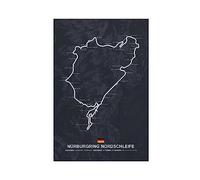 ZAPORA Nurburgring North Ring, stampa artistica da parete in metallo per camera da letto, soggiorno, decorazione da parete per camera da letto, sport, ufficio, camera da letto, regalo, senza cornice,