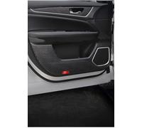 ZAPORA per Civic Carbon Leather Kick Mat Door Sill Strip Special Vehicle Anti-Scratch Protection Interior Modification Sticker Inserto portabicchieri(Carbon)