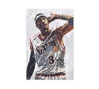 ZAPORA Poster su tela con giocatore di basket Allen Iverson, decorazione artistica da parete per soggiorno e camera da letto, senza cornice, 30 x 45 cm