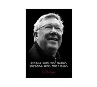 ZAPORA Poster su tela con stampa di Sir Alex Ferguson, decorazione artistica da parete per soggiorno e camera da letto, senza cornice, 40 x 60 cm