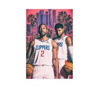 ZAPORA Poster su tela di Kawhi Leonard e Paul George, decorazione artistica da parete per soggiorno, camera da letto, senza cornice, 30 x 45 cm
