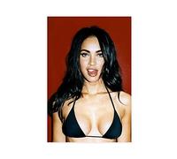 ZAPORA Poster su tela, motivo: Megan Fox, decorazione artistica da parete, per soggiorno, camera da letto, decorazione senza cornice, 20 x 30 cm