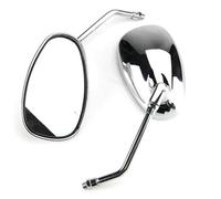 ZAPORA Specchietti Laterali Posteriori per Moto Chopper Cromati da 10 Mm per Kawasaki Accessori Manubrio
