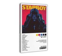 ZAPORA The Poster Weeknd - Stampa artistica da parete con album musicale Starboy, decorazione artistica da parete per soggiorno, camera da letto, stile cornice, 30 x 45 cm