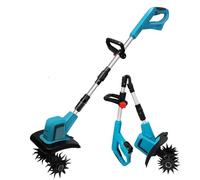 Zappa a batteria per batteria Makita da 18 V, 550 W, pieghevole da giardino con larghezza di lavoro di 20 cm, profondità di lavoro, 15 cm, senza spazzole, per piccole aiuole e giardino, senza batteria