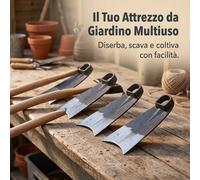 Zappa da Giardino Forgiata in Metallo per Agricoltura e Orto