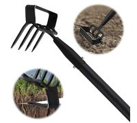 Zappa da giardino, in metallo resistente, per allentare il terreno, diserbo e scavare in aiuole e terrazzi, manico lungo 157 cm