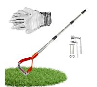 Zappa da Giardino,Rastrello Manuale Regolabile con Asta Lunga 110-135 cm - Zappa Diserbante Per Giardinaggio - per Scavare Zappare Dissodare e Delimitare Giardino Cortile Aiuola