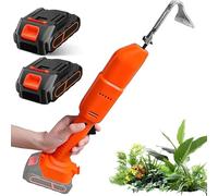 Zappa e Diserbatore Elettrico, Zappa da Esterno Elettrica Portatile con 2 Batterie, Attrezzi da Giardinaggio e Rastrello per Allentare il Terreno, Diserbo, Giardini, Frutteti, Serra without pole
