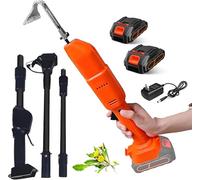 Zappa elettrica con batteria al litio ricaricabile e asta telescopica, strumento da giardinaggio 2 in 1 per allentare il terreno e diserbo (include 2 batterie)