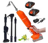 Zappa elettrica da giardino senza fili con lama in acciaio al manganese, 2500 giri/min per un facile allentamento del terreno in aiuole, orti e orti, include asta di prolunga