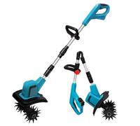 Zappa per batteria Makita da 18 V, motozappa elettrica con motore brushless, regolabile in altezza, larghezza di lavoro 20 cm, profondità di lavoro 15 cm, per giardini e cortili (senza batteria)