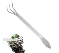 Zappa per giardinaggio, mini zappa in acciaio inox con punta affilata, strumento coltivatore manuale per diserbo e allentamento del terreno, durevole e portatile