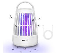 Zapper - Lampada anti-zanzara elettrica per interni ed esterni, 20 W 2 in 1 UV Mosquito Zapper, ricaricabile tramite USB, silenziosa e comoda, pieghevole per campeggio