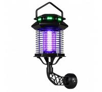 Zapper per insetti a energia solare, impermeabile, elettrico, per esterni, per esterni, giardino, ricaricabile tramite USB, per cortile, patio, campeggio (verde, illuminazione ambientale)