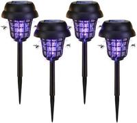 Zapper per zanzare e paletto da giardino a energia solare, Smart Solar Dual-Mode Garden Zapper, ABS impermeabile, per esterni, zanzare e insetti volanti per moscerini, mosche, trappola per cortile (4