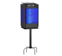 Zapper solare per insetti all'aperto, impermeabile Moaquito Zapper all'aperto con picchetto a terra, 5000 mAh alimentato a batteria antizanzare con sensore di luce, trappola elettrica per zanzare da
