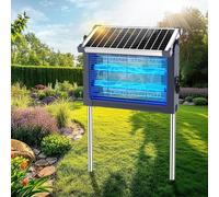 Zapper solare per insetti da esterni, 4500 V, senza fili, impermeabile, accensione e spegnimento automatico, portatile di tipo C e ad alimentazione solare, trappola elettrica per zanzare, per patio