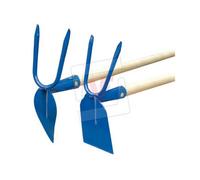 ZAPPETTA CUORE BIDENTE CON MANICO 110 CM IN ACCIAIO PER ORTO GIARDINAGGIO