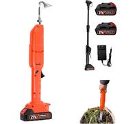 Zappetta Elettrica A Batteria,Fresa Elettrica Da Giardino Leggera,Con 2 Batterie E Un Caricabatterie,Per Prati,Serre E Bonifica Di Terreni Selvatici