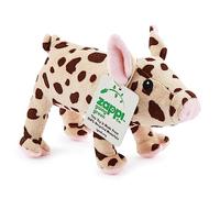 Zappi Co 100% riciclati peluche di Maiale Macchiato (17cm lunghezza) - Morbido e coccolone, raccolta di animali ecocompatibili per il primo neonato