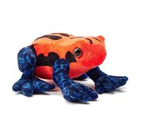 Zappi Co 100% riciclati peluche Rana Dardo Velenoso Arancione/Blu (15cm larghezza) - Morbido e coccolone, raccolta di animali ecocompatibili per il primo neonato
