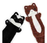 Zappi Co Giocattoli per cani cigolanti senza imbottitura (confezione da 2: volpe e puzzola) - Giocattolo da masticare in peluche resistente per cani di taglia piccola e media