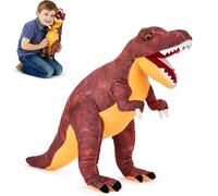 Zappi Co Giocattolo di peluche T-Rex per bambini (rosso/arancione, 59-61 CM) - Collezione di animali da Safari Nuovo orsacchiotto per neonati