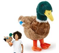 Zappi Co Peluche di Anatra Germano (30cm) - Luminosa, Morbida Anatra, Eco-Friendly, Ideale per il Gioco Immaginativo dei Bambini al Laghetto, Realizzato con Materiale 100% Riciclato