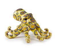 Zappi Co Peluche Giocattolo Morbido e Coccoloso per Bambini - Parte della Collezione Animali Safari, Perfetto per i Bambini (27cm Lunghezza) (Polpo ad anelli blu)